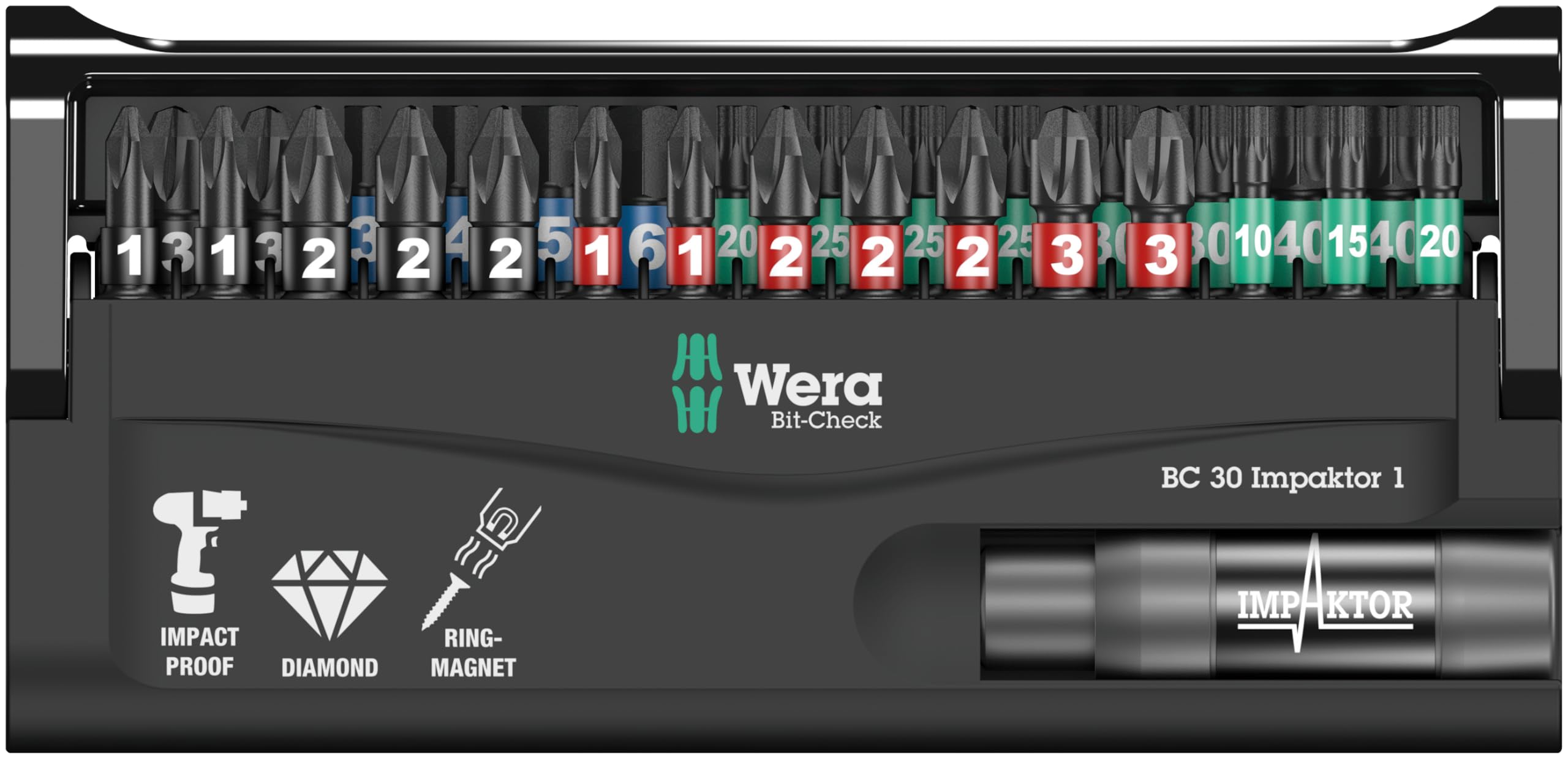 wera-impaktor-bit-check-30-05057690001-coffret-30-embouts-pour-visseuse-choc-rev image 2