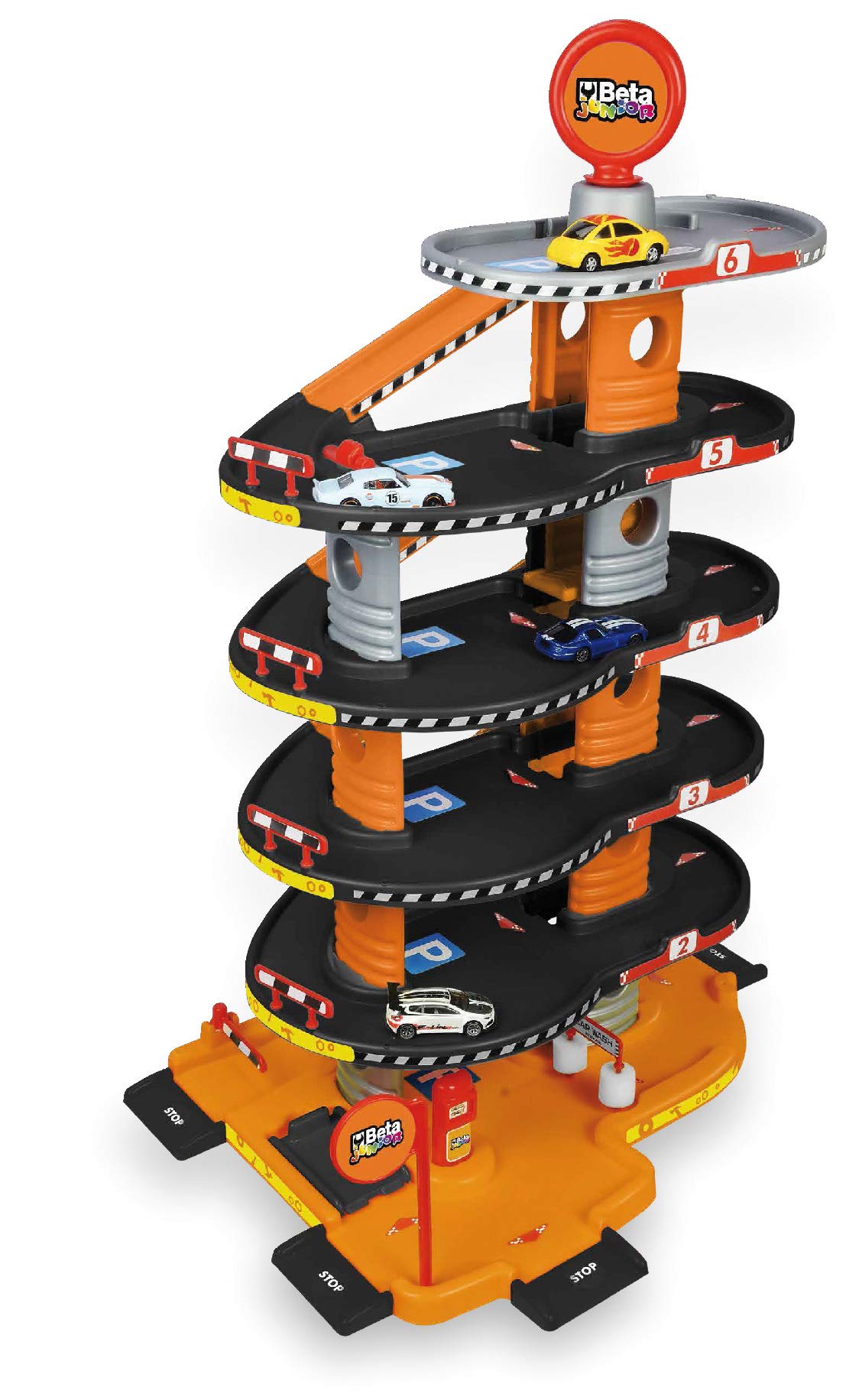 beta-tools-9548-g-kinder-garage-6-niveaux-avec-station-de-lavage-automatique-asc image 1