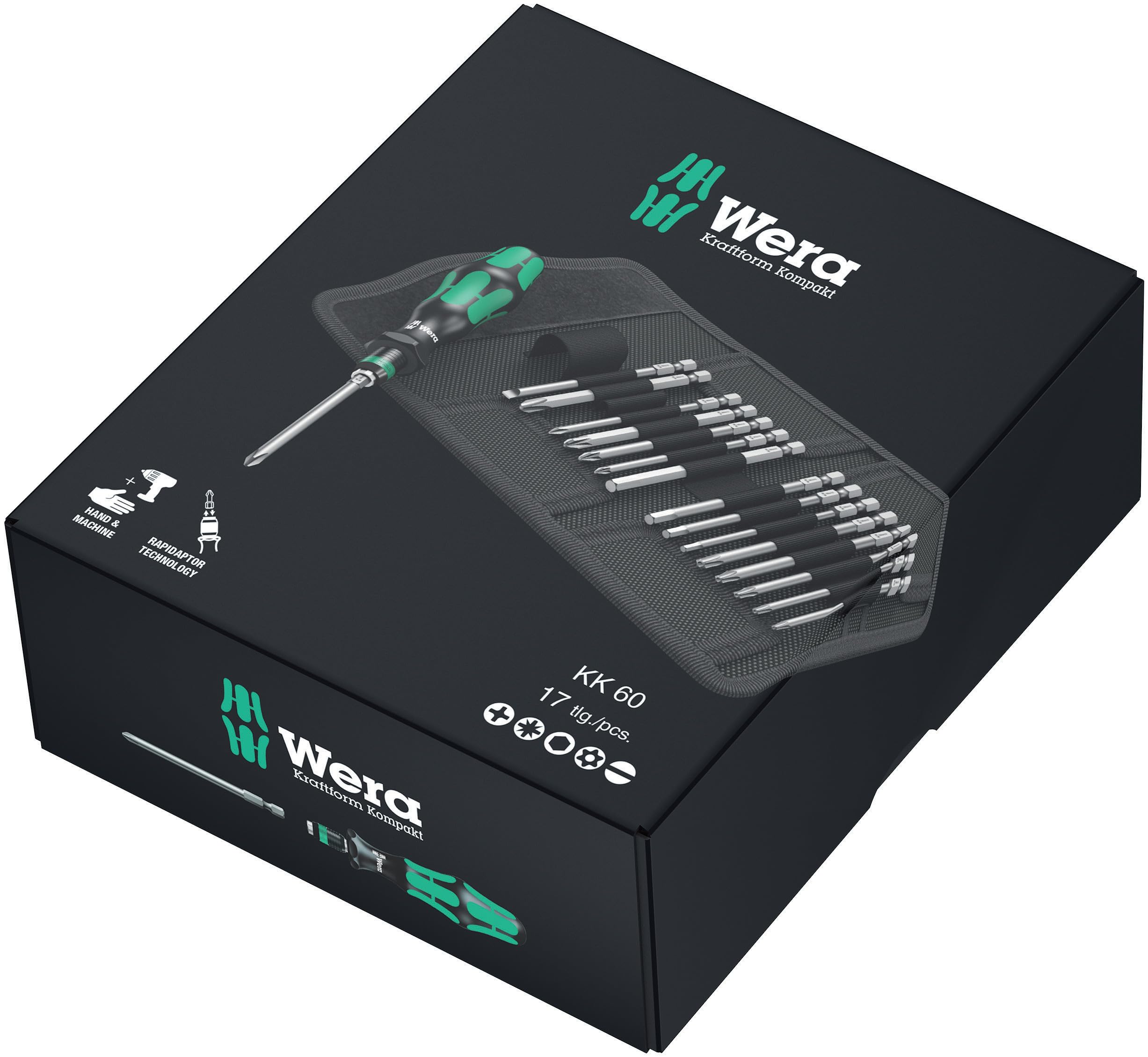 wera-kraftform-kompakt-60-pochette-d-embouts-89-mm-17-pi-ces-avec-porte-embouts- image 2