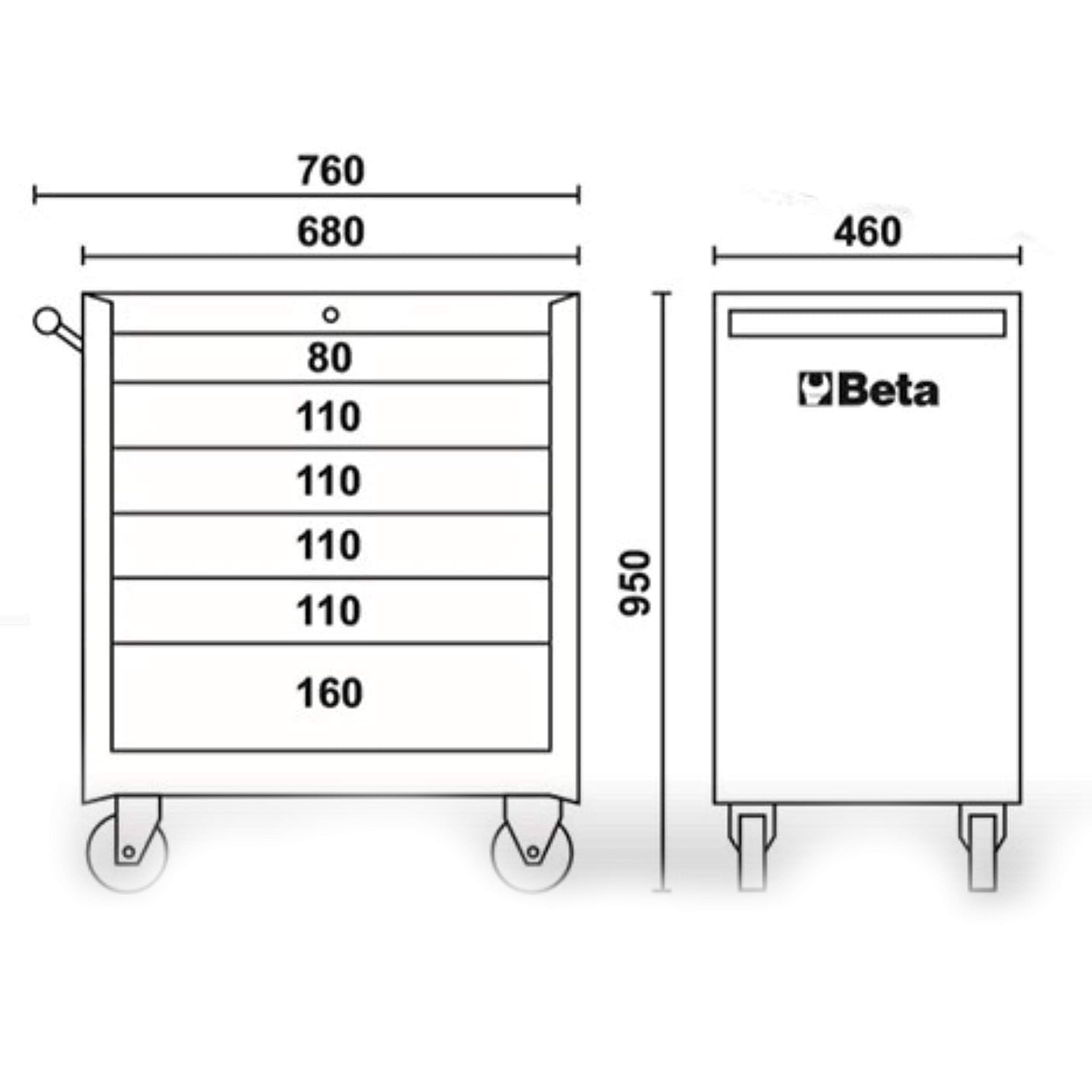 beta-tools-c04box-chariot-servante-d-atelier-6-tiroirs-amovibles-glissi-res-bill image 2