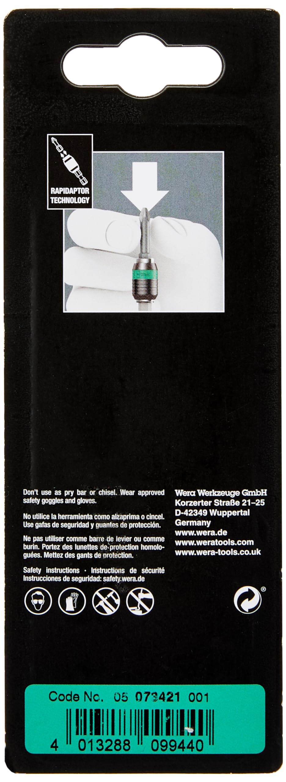 wera-889-4-1-k-rapidaptor-porte-embouts-universel-court-1-4-x-50-mm-avec-mandrin image 3
