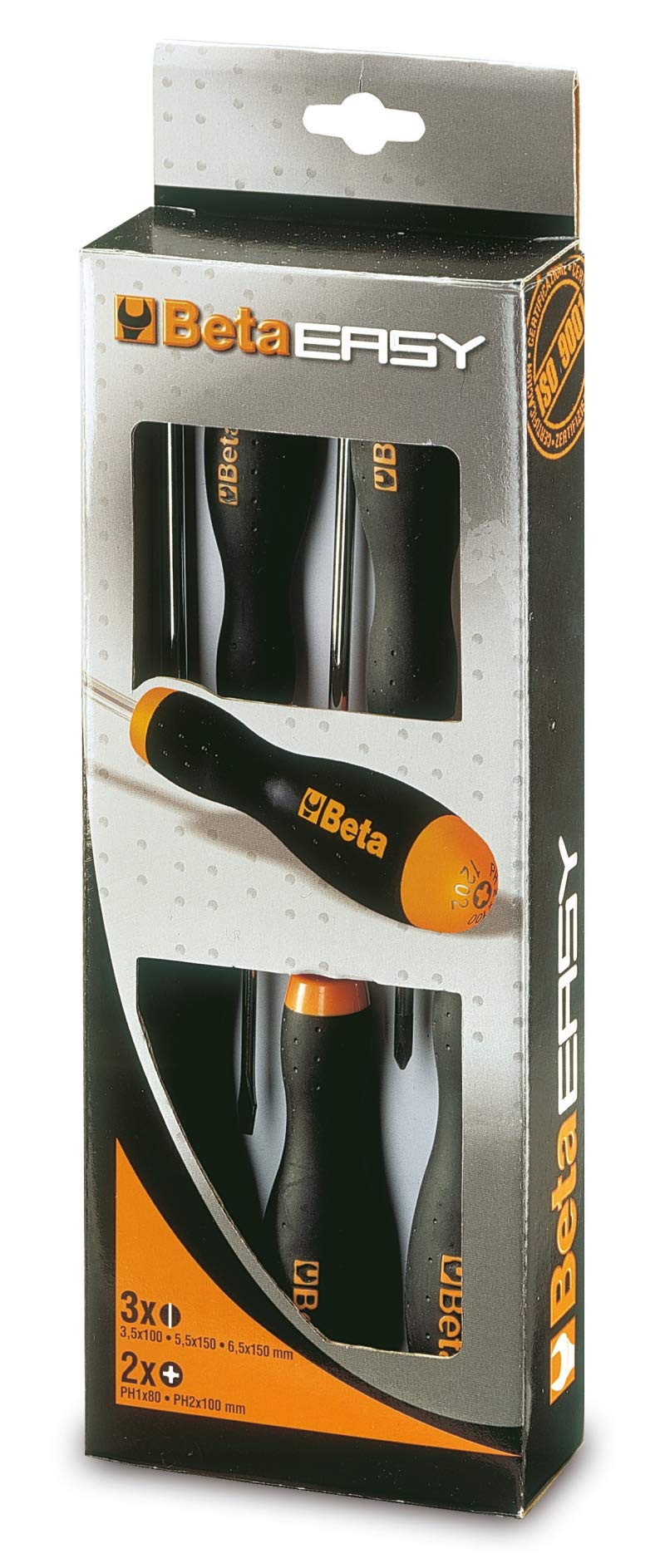 beta-tools-1203-d5-lot-de-5-tournevis-easy-t-ph-3-plats-2-cruciformes-ph image 1