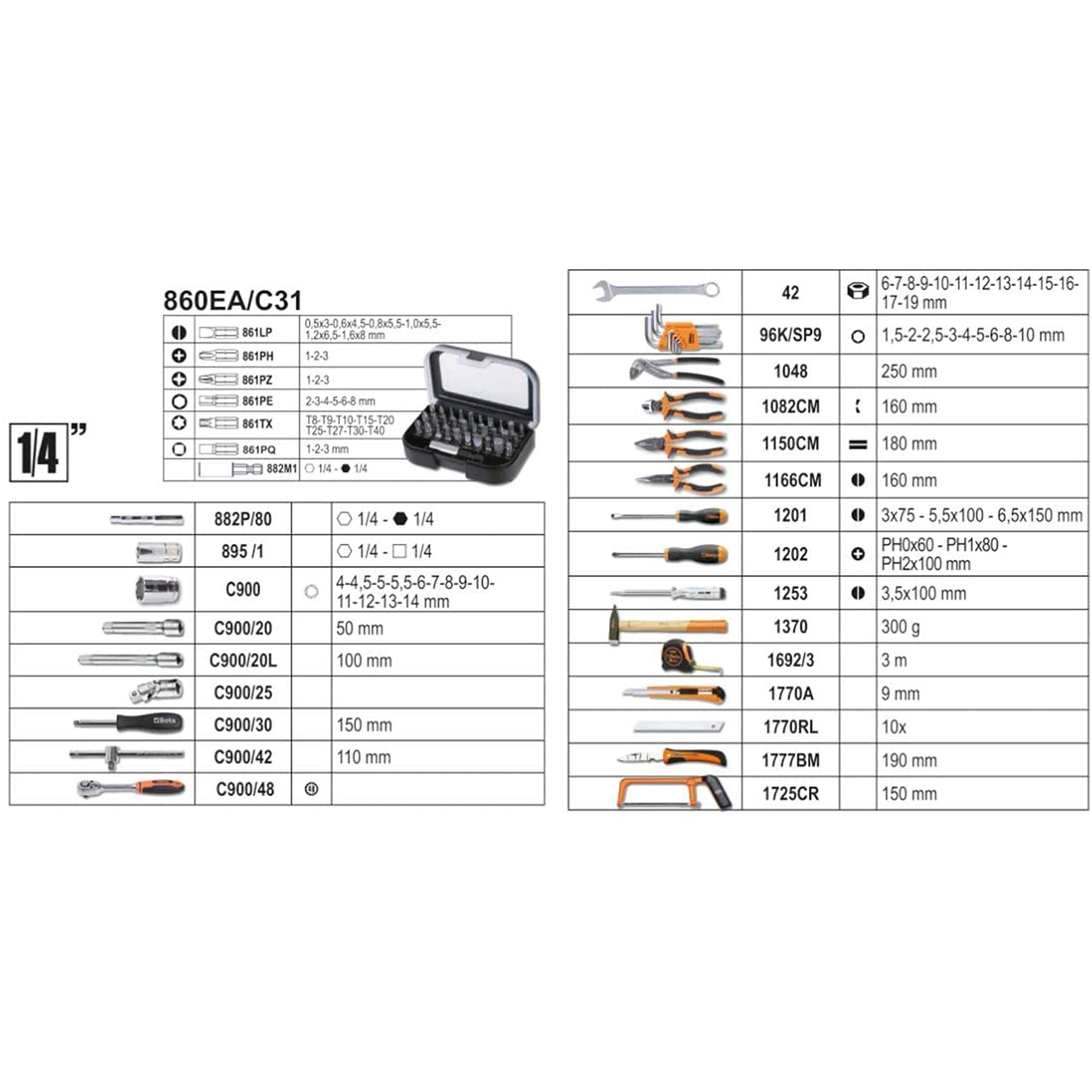 beta-tools-2054e-i-100-valise-aluminium-avec-assortiment-de-100-outils-professio image 6