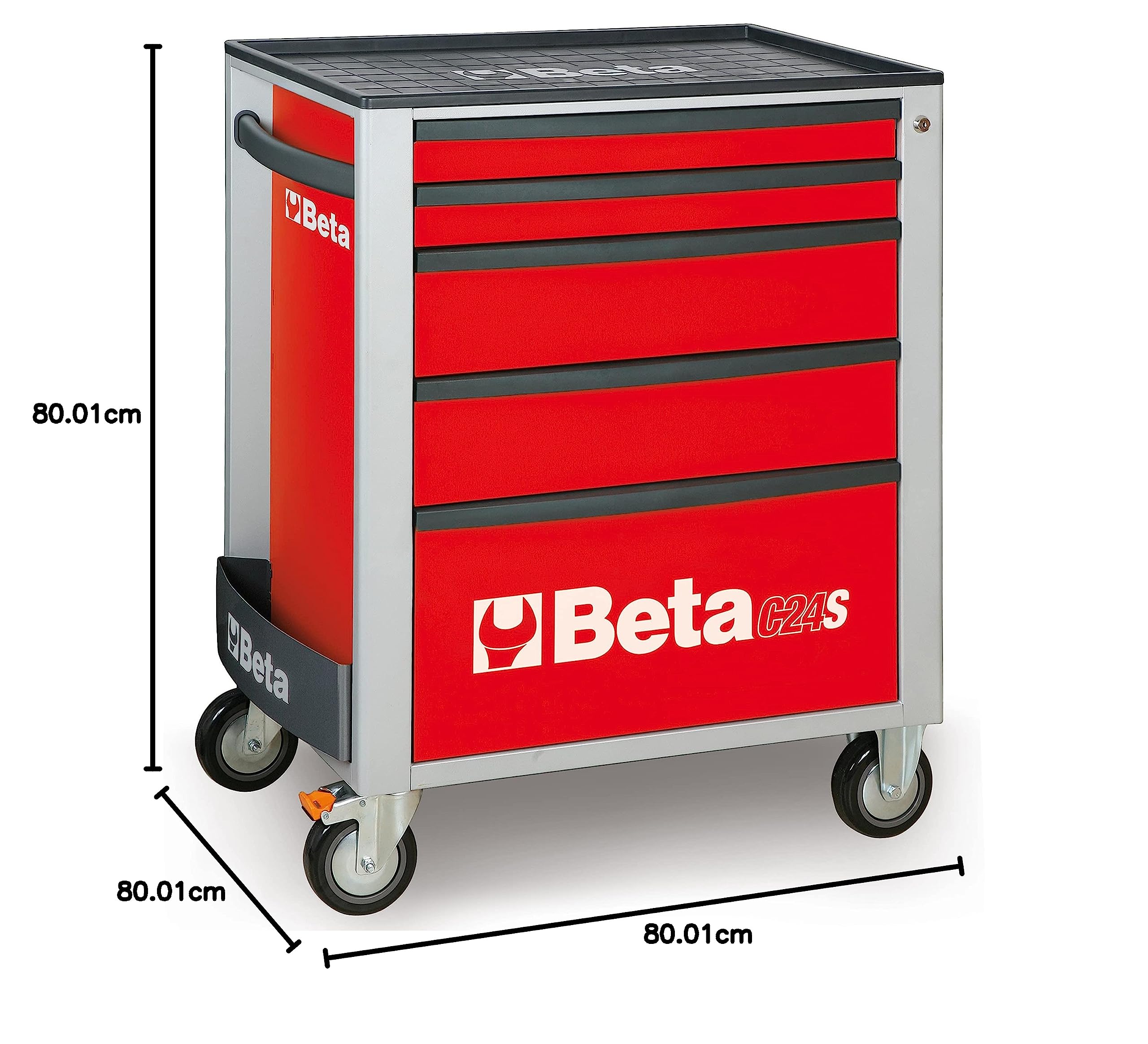 beta-tools-c24s-5-r-servante-mobile-d-atelier-5-tiroirs-800-kg-roues-125-mm image 2