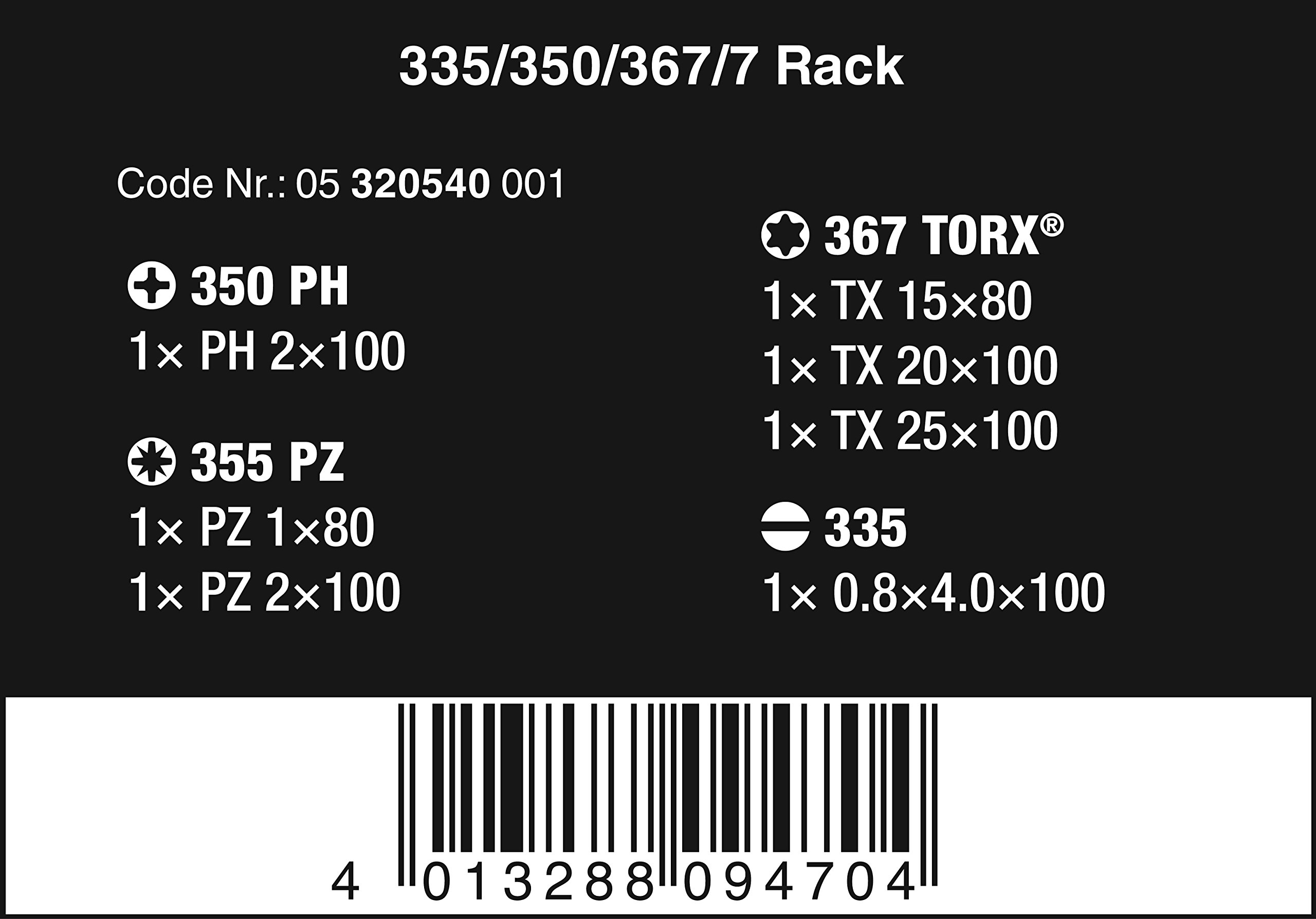 wera-335-350-367-7-kraftform-plus-lasertip-jeu-de-7-tournevis-fente-phillips-poz image 2