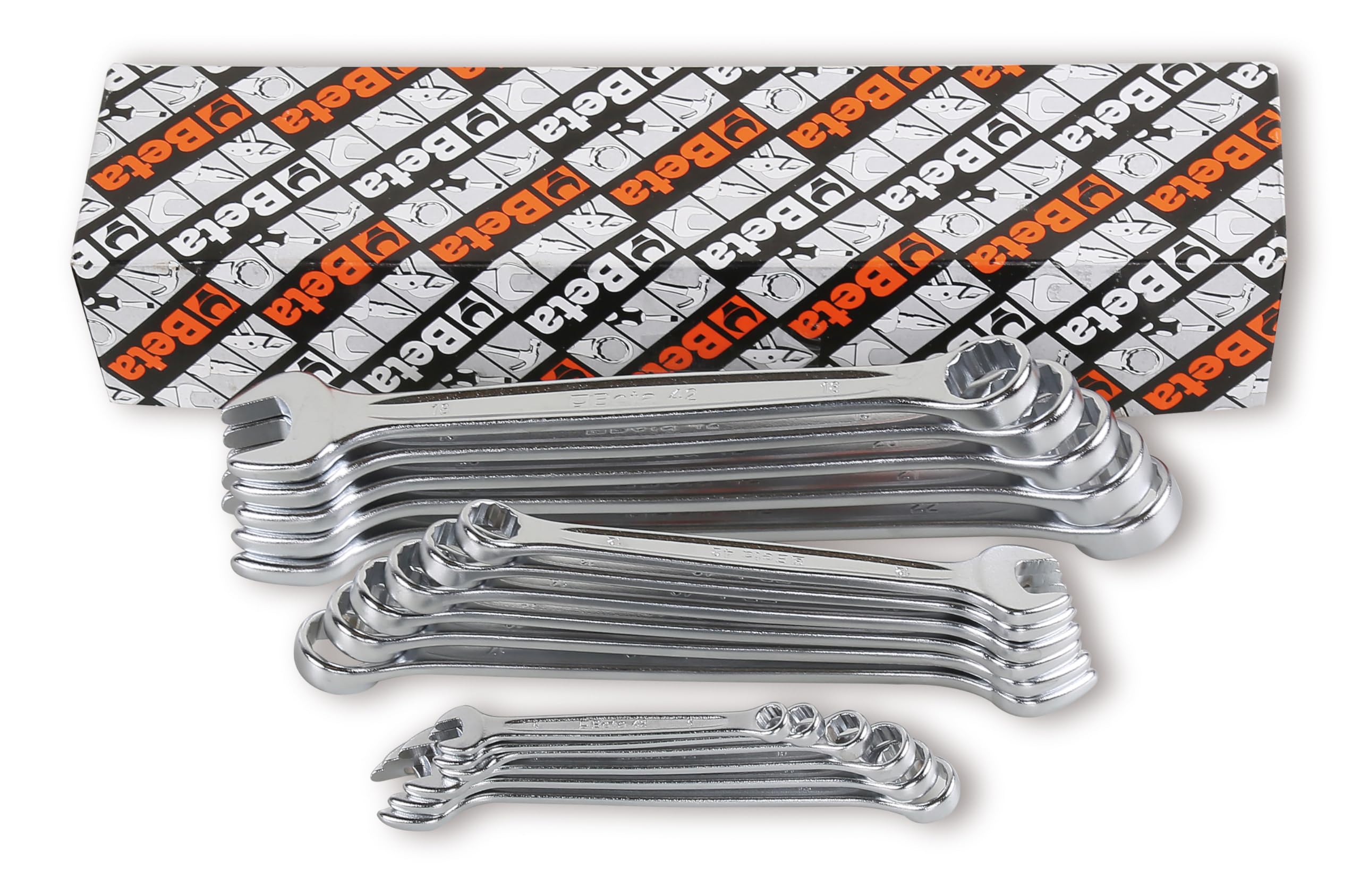 beta-tools-42-s17-jeu-de-17-cl-s-mixtes-fourche-et-anneau-chrom-es-mates-6-22-mm image 1