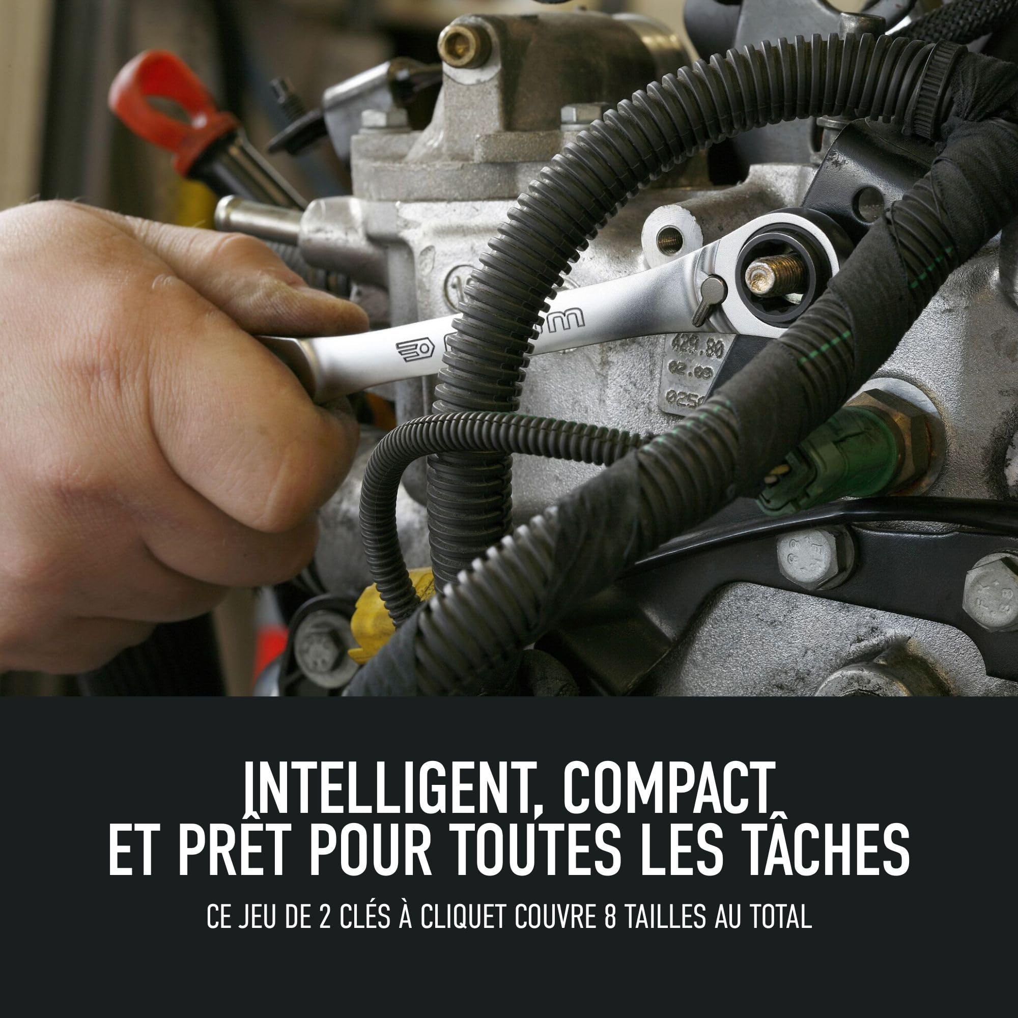 facom-64c-j2pb-jeu-de-2-cl-s-polygonales-cliquet-droites-multi-ouvertures-m-triq image 2
