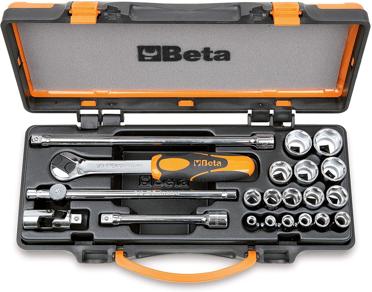beta-910a-c16-coffret-de-16-douilles-6-pans-3-8-avec-5-accessoires image 1