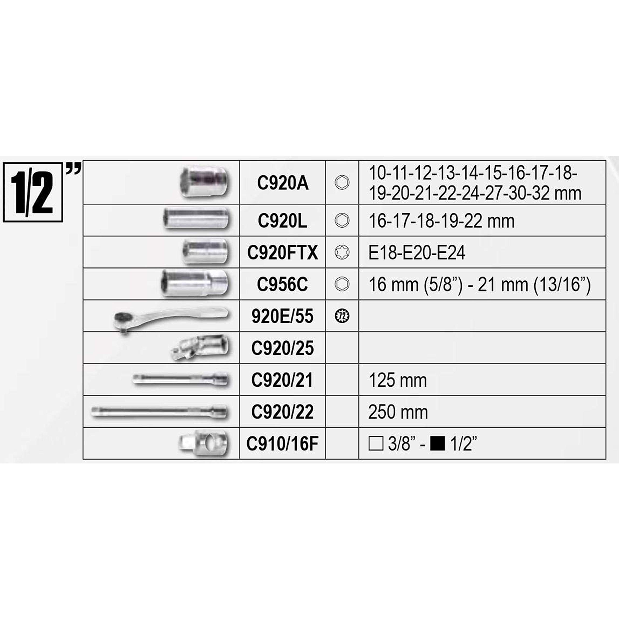 beta-tools-903-e-c170-coffret-170-pi-ces-1-cliquet-74-douilles-6-pans-42-embouts image 6