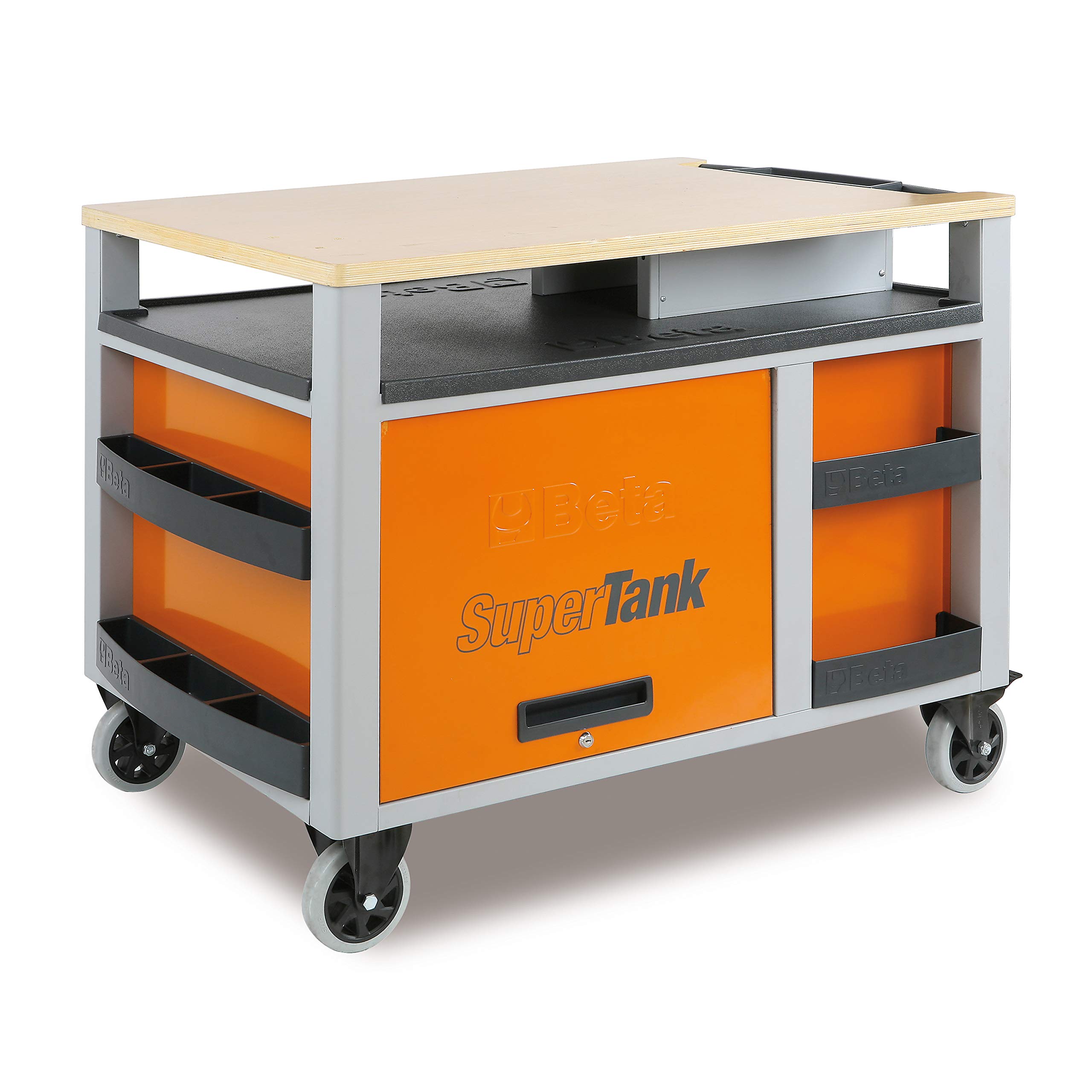 beta-tools-c28-supertank-o-servante-d-atelier-10-tiroirs-orange-avec-plan-de-tra image 1