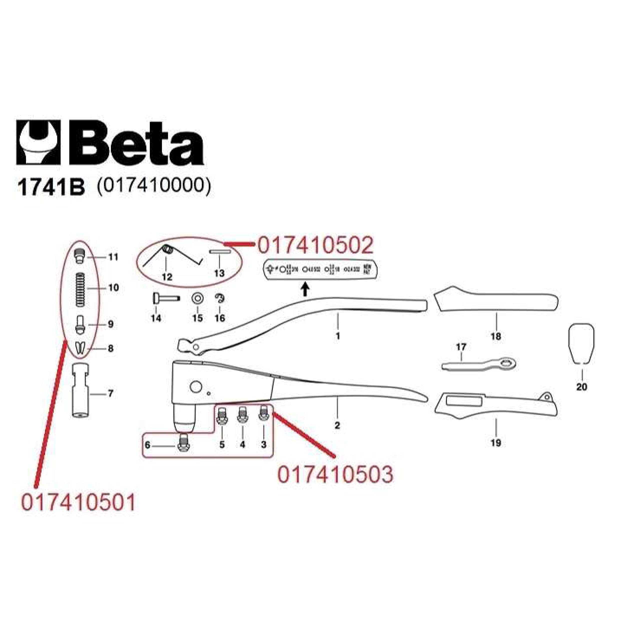 beta-1741b-pince-riveter-avec-4-embouts-rivets-aveugles-aluminium-et-acier image 4