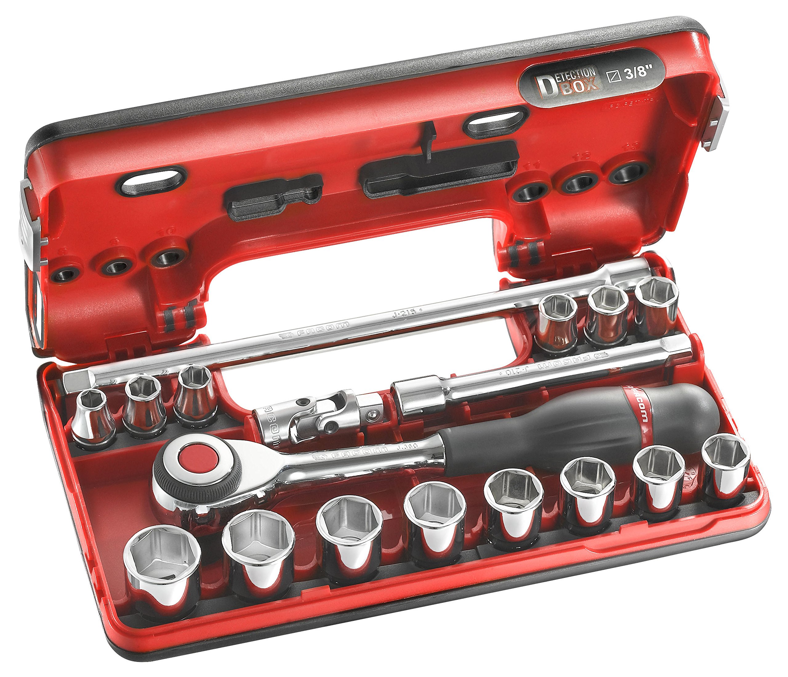 facom-j-360dbox1-jeu-de-18-pi-ces-dbox-de-douilles-3-8-6-pans-en-coffret image 1