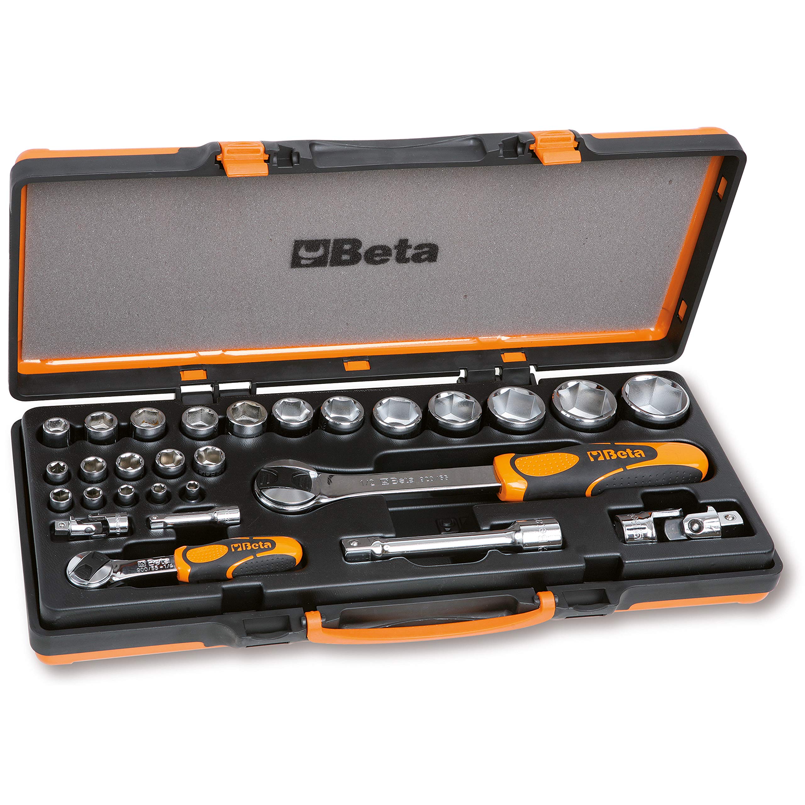 beta-tools-902a-c22-coffret-m-tallique-1-4-et-1-2-avec-7-douilles-6-pans-28-embo image 1