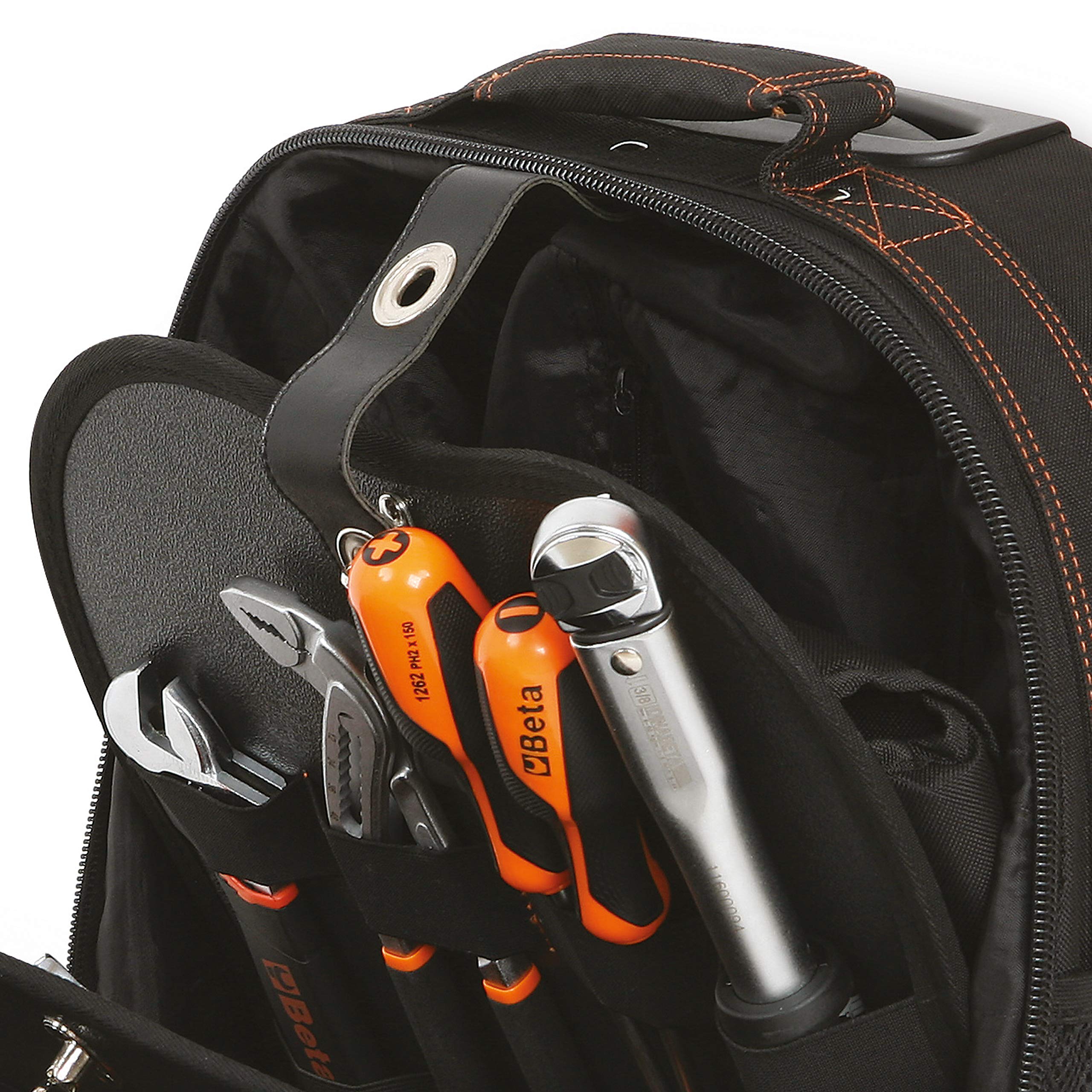 beta-tools-c6t-sac-dos-porte-outils-roulettes-en-tissu-technique-avec-poche-ordi image 5