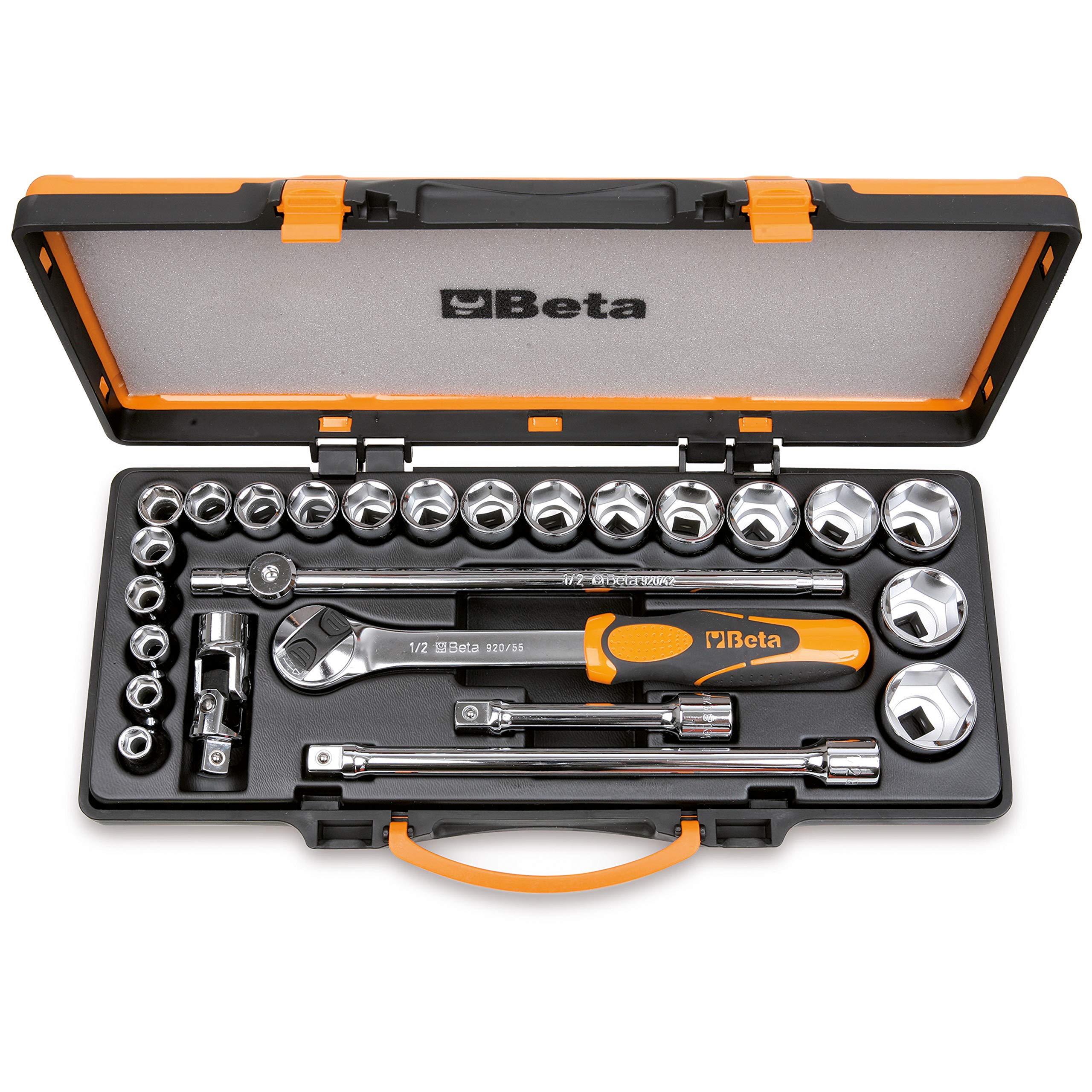 beta-tools-920a-c20x-coffret-de-20-douilles-hexagonales-1-2-10-32-mm-avec-5-acce image 1