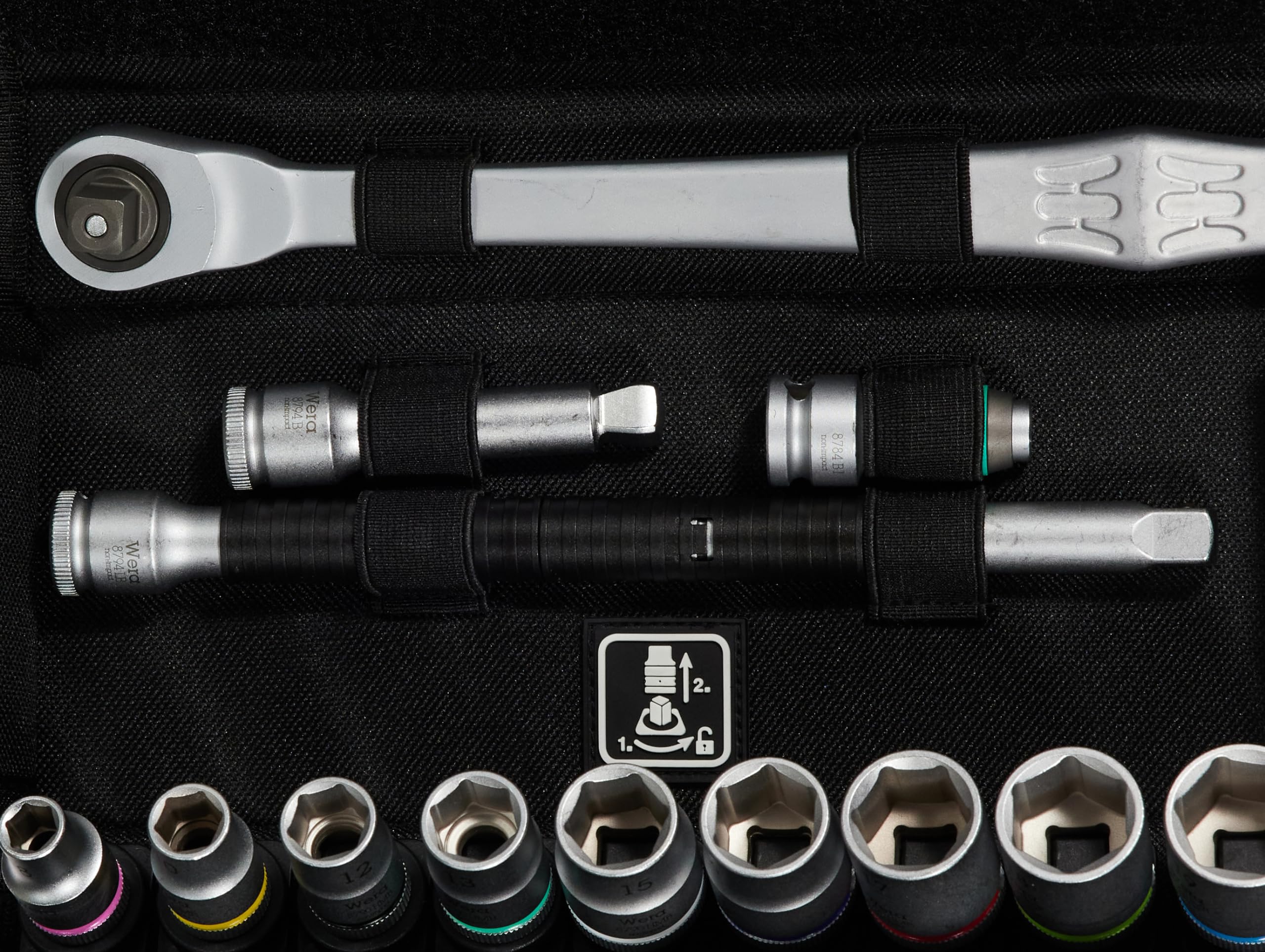 wera-05004048001-8100-sb-8-jeu-zyklop-metal-29-pi-ces-cliquet-3-8-levier-d-inver image 3