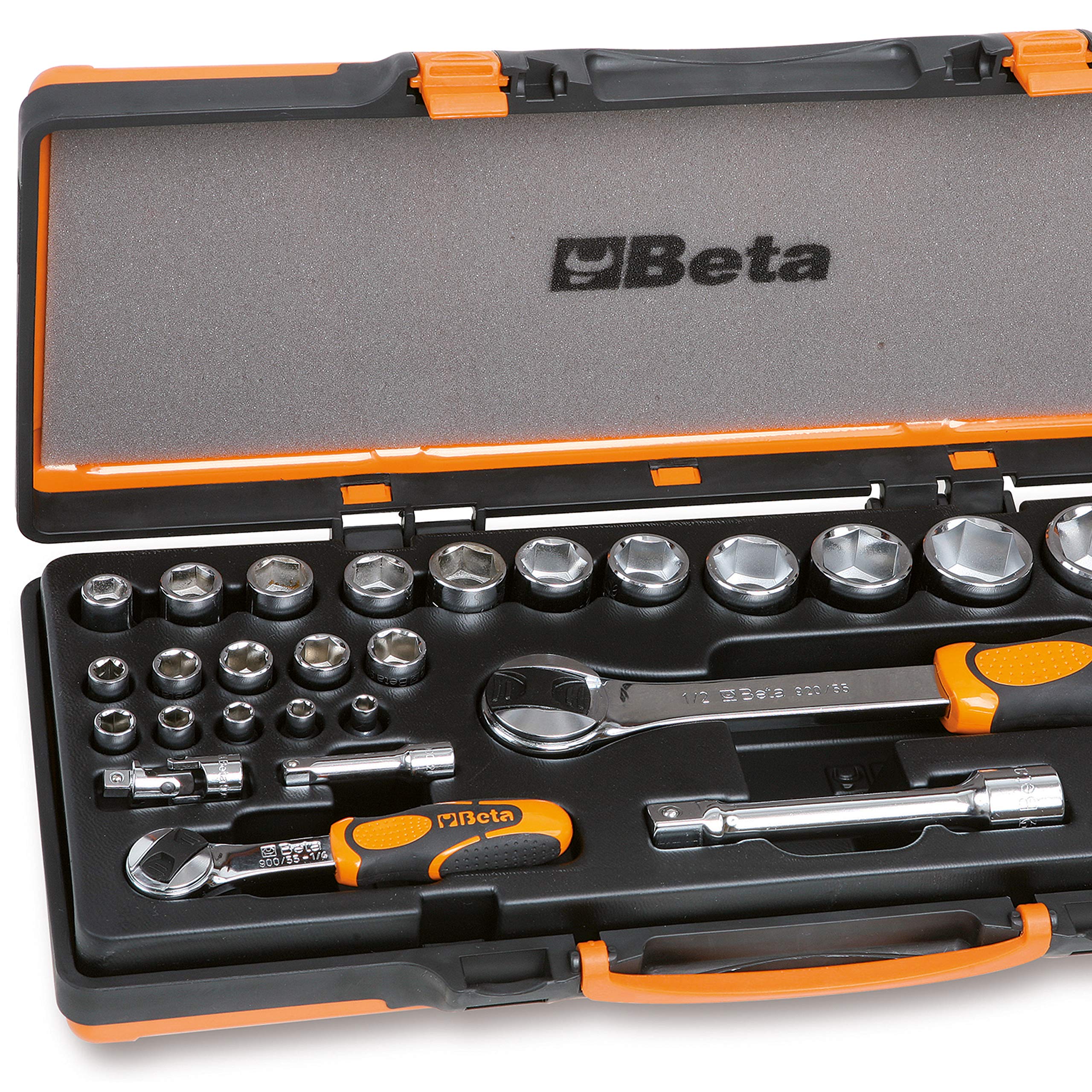 beta-tools-902a-c22-coffret-m-tallique-1-4-et-1-2-avec-7-douilles-6-pans-28-embo image 2
