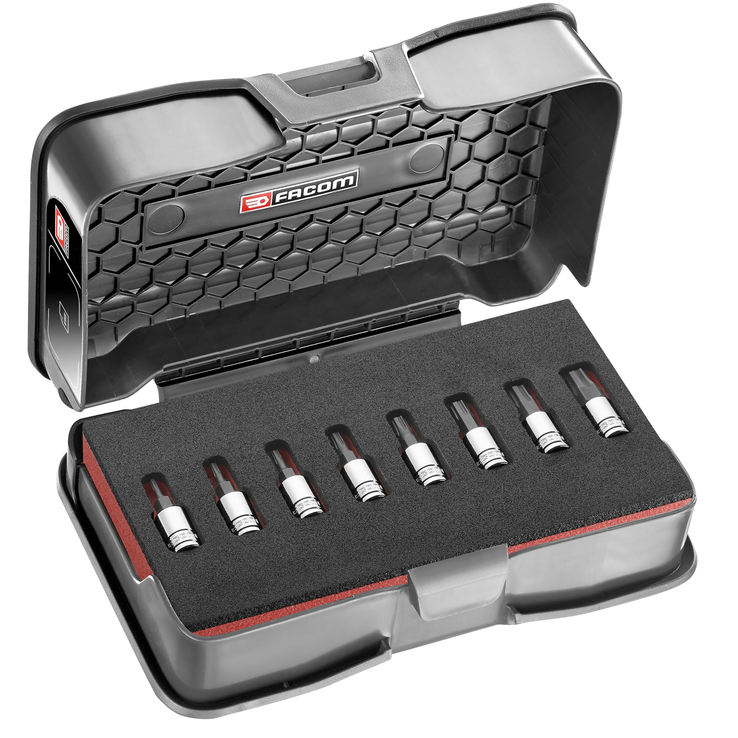facom-rtm-j8mgrppb-coffret-de-8-embouts-ogv-grip-6-pans-1-4-pour-vis-hexagonales image 1
